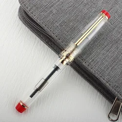 New Jinhao 82 Series Fountain Pen Acrylic F Nib School Office Supplies Business Writing Ink Pens Gold Clip Transparent Series