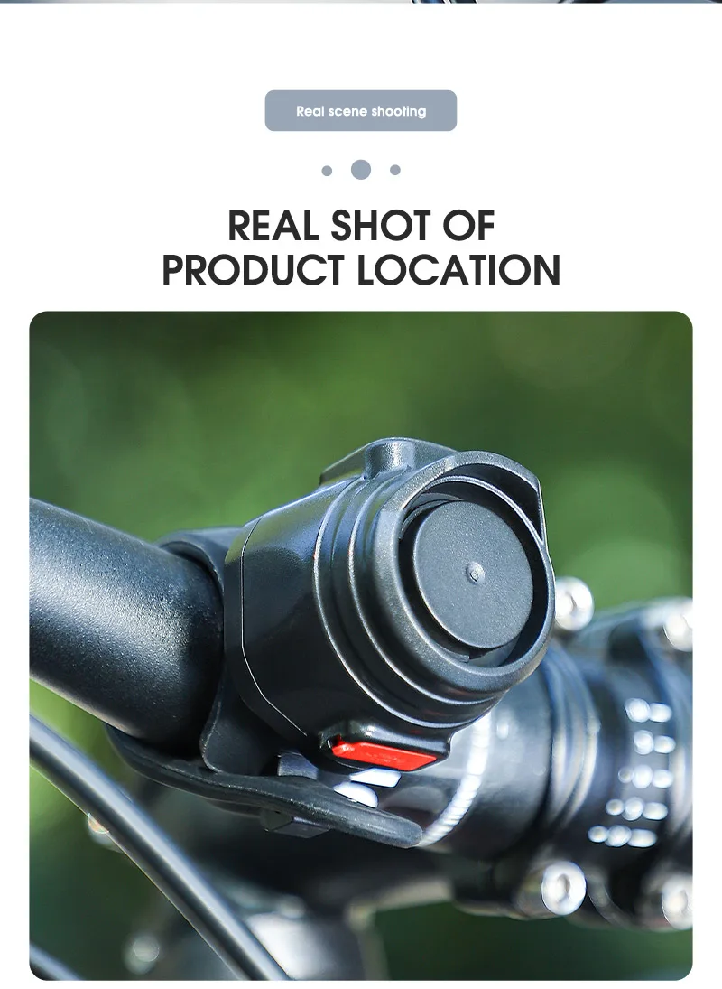 WEST RADFAHREN Bike Glocke USB Aufladbare Fahrrad Motorrad Elektrische Glocke Horn Sechs Modi Mountain Road Radfahren Anti-diebstahl Horn – Detail 11
