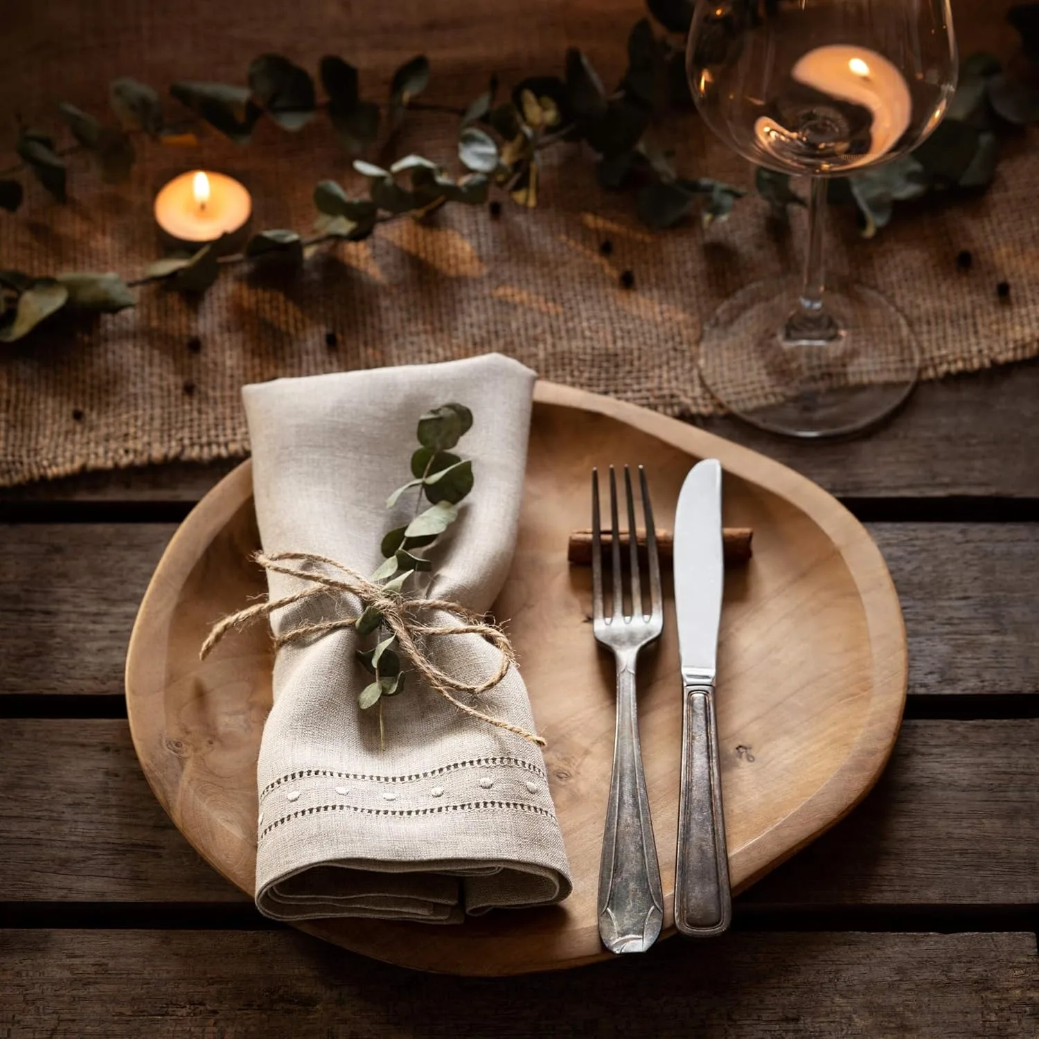 Linen Dinner Napkins Set 4