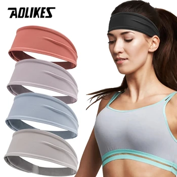 AOLIKES Sport Headbands for Men Women Non-Slip Moisture Wicking Workout Sweatband Fitness Running Cycling Football Yoga Hairband 1