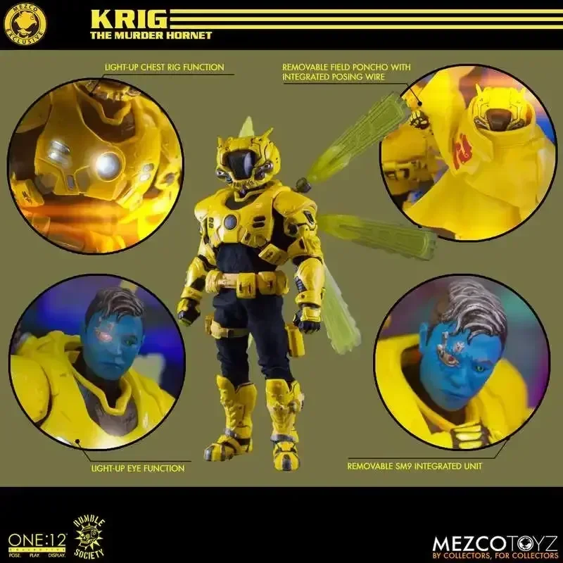 In Magazzino Ant Mezco One: 12 Killer Bumblebee Krig Sparta 6 Pollici Action Figure Model Toys Gifts