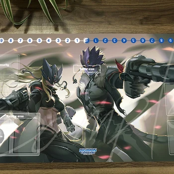 Digimon Duel Playmat Beelstarmon Beelzemon Trading Card Game Mat DTCG CCG Mat Rubber Mouse Pad Desk Pad TCG Play Mat Free Bag
