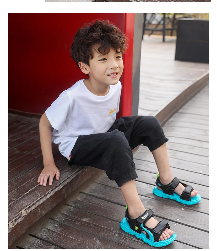 New Children's Beach Sandals Comfortable Non-slip Boys Sandals Fashion Lightweight Boys Girls Sandals Children's Casual Shoes 8 children's sandals near me