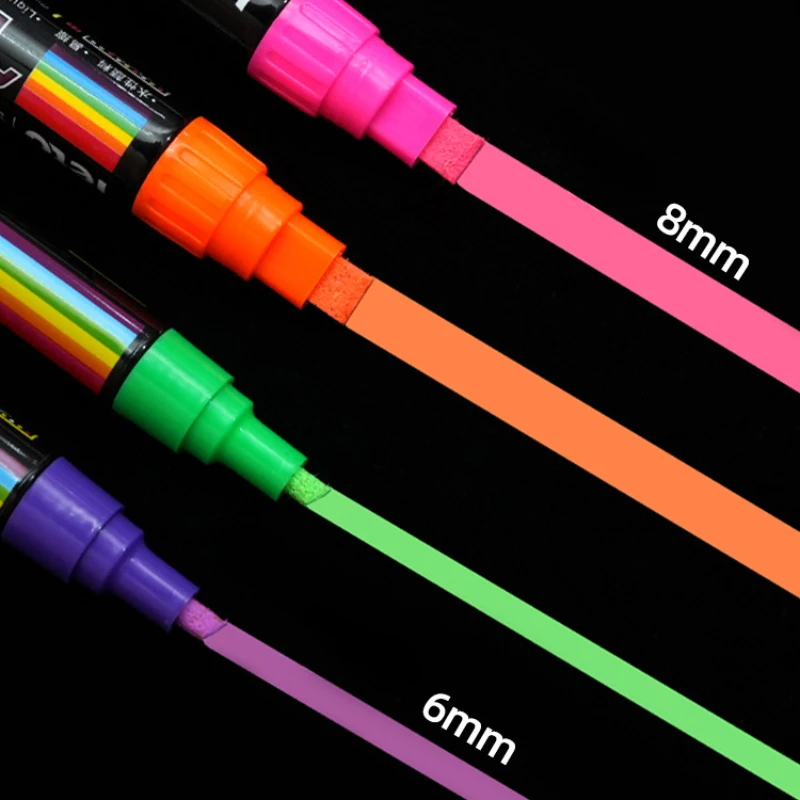 Water-soluble Liquid Chalk 8-color 6mm/8mm Dust-free Erasable Graffiti Blackboard Marker Pen Fluorescent white marker pens marker pens color marker pens pen marker dry erase markers whiteboard pens