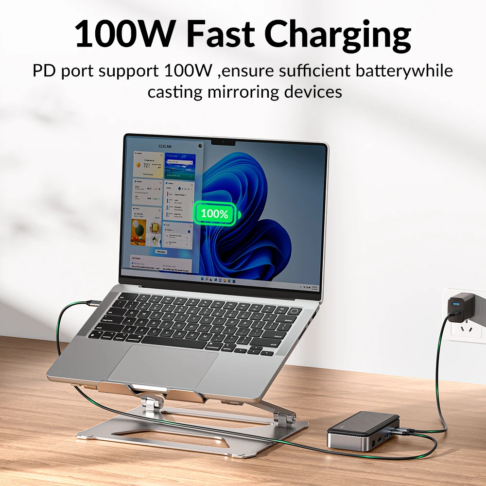 iDsonix NVMe 인클로저 10Gbps USB 3.2 허브 도킹 스테이션 SATA SSD 케이스 멀티 포트 USB 분배기 HDMI 호환 SD/TF 카드 리더기