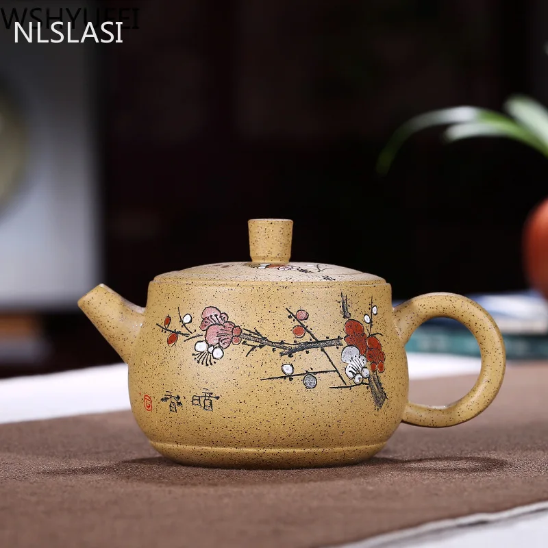 

Large capacity 290ml Chinese Yixing tea pot purple clay teapot Raw ore beauties kettle handmade Tea set gifts authentic