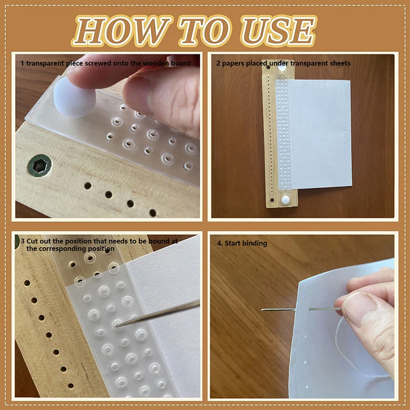 Book Binding Supplies Handbook Craft Awl Starter Kit for Office Home