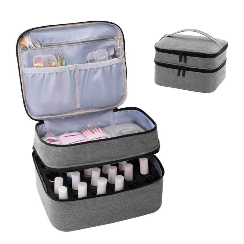 

Nail Polish Carrying Case Bag Holds 30 Bottles Nail Organizer for Nail Polish Gel Nail Polish