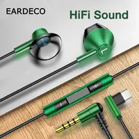 EARDECO 3.5mm Wired Headphones Bass Wired Earphone Earbuds In Ear Headphone Headset with Mic Stereo Wire Music Phone Earphone