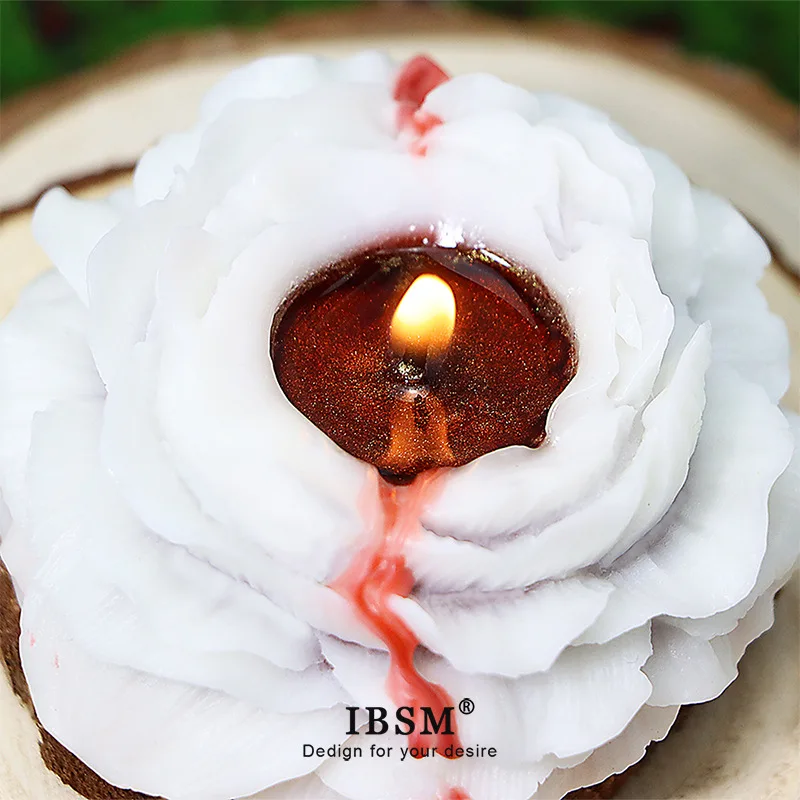 Low Temperature Candles Two-Color Flow Center Gilding45Peony Flower Handmade Aromatherapy Emotional Appeal Couple AdultsmSex Toy