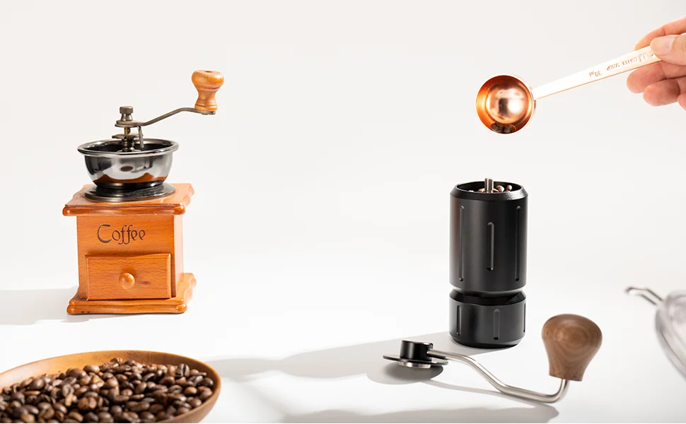 Manual Coffee Grinder, Premium Hand Espresso Grinder with Conical Hexagonal Burr, Portable mini Coffee Grinder, Adjustable 6 Manual Coffee Grinder, Premium Hand Espresso Grinder with Conical Hexagonal Burr, Portable mini Coffee Grinder, Adjustable
