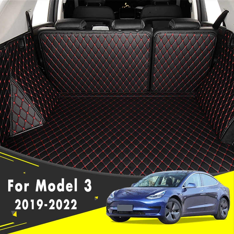 

For Tesla Model 3 2022 2021 2020 2019 Model3 Car Cargo Rear Boot Liner Trunk Mats Carpets Auto Accessories Cover Replacement Rug