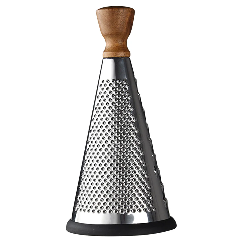 

Stainless Steel Cone Grater Handheld Cheese Grater Vegetables Slicer Fruit Shredder Zester Wood Handle Kitchen Gadgets