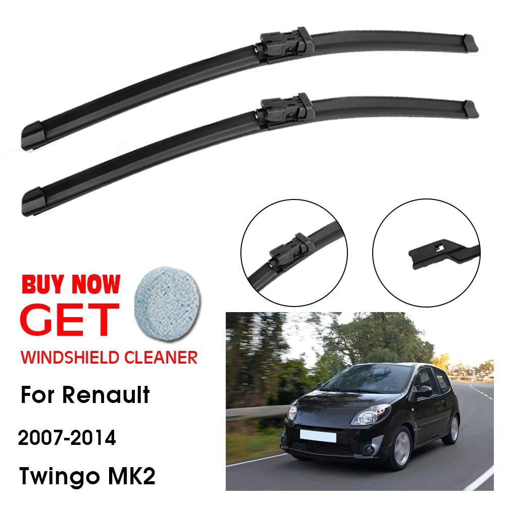 

Car Wiper Blade For Renault Twingo MK2 24"+16" 2007-2014 Front Window Washer Windscreen Windshield Wipers Blades Accessories