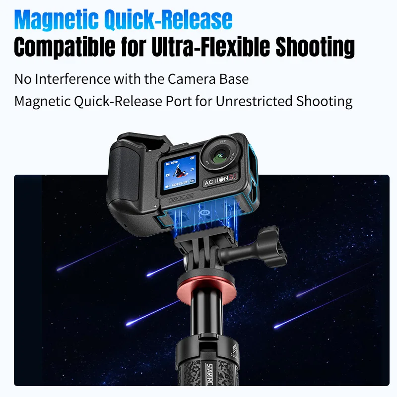 Poignée pour DJI Osmo Action 3/4/5 Pro - Support de caméra d'action
