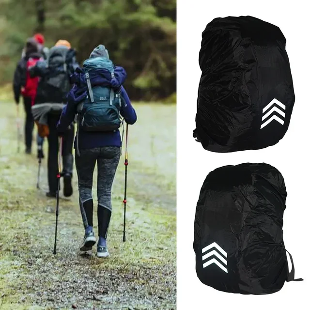 Waterproof Backpack Cover Reflective Backpack Rain Cover Outdoor Mountaineering Night Safety Hiking Sports Bags Cover 18-45L 2