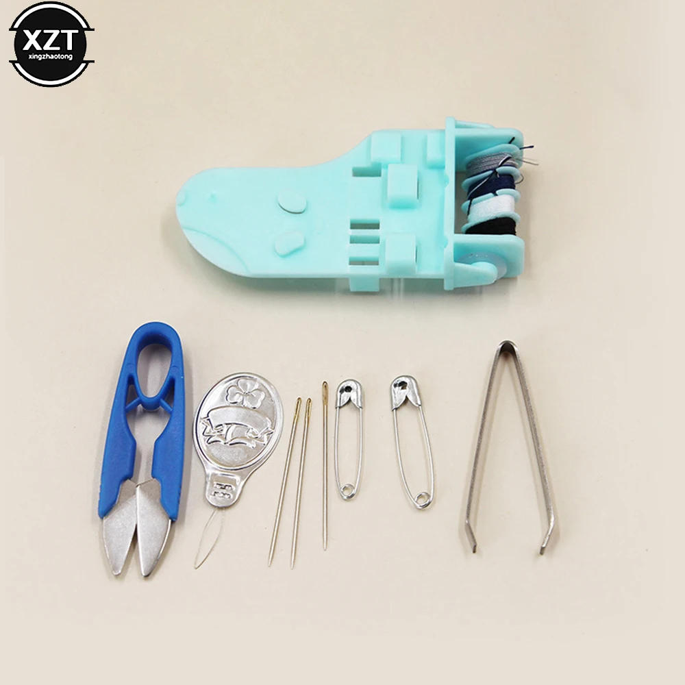 Description Picture 3 of item1Set Mini Portable Travel Sewing Kit Home Sewing Thread Needle Embroidery Stitching Thimble Storage Box Handwork Tool DIY Craft