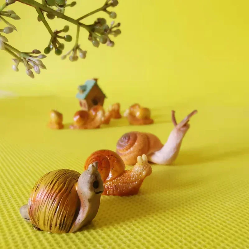 snail doll house miniatures lovely cute fairy garden gnome moss terrarium decor crafts bonsai figurine model toy 1Pcs ornament crafts miniature figurines