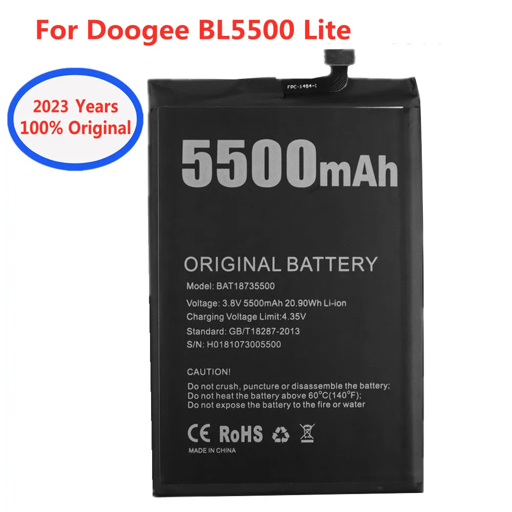 

2023 years Original 5500mAh BAT18735500 Replacement Battery For DOOGEE BL5500 Lite High Quality Phone Batteries Bateria In Stock