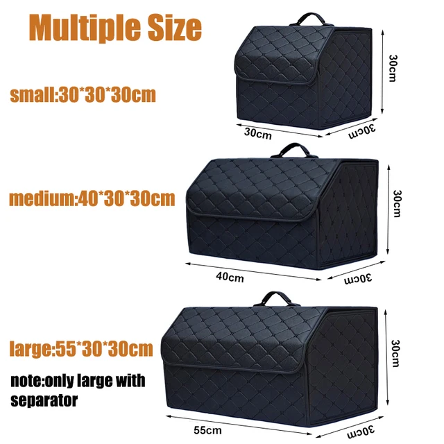 Car Trunk Storage Box Large Capacity Auto Multiuse Tools Organizer Box Stowing Tidying Leather Folding for Emergency Storage Box 2