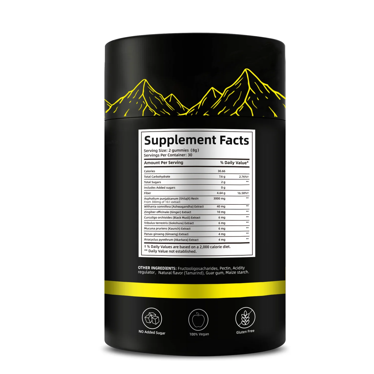BIYODE 3000mg Himalayan Shilajit Resin Gummies Energy Boost Help With Muscle Recovery Reduce Fatiguesupplement Vegetarian