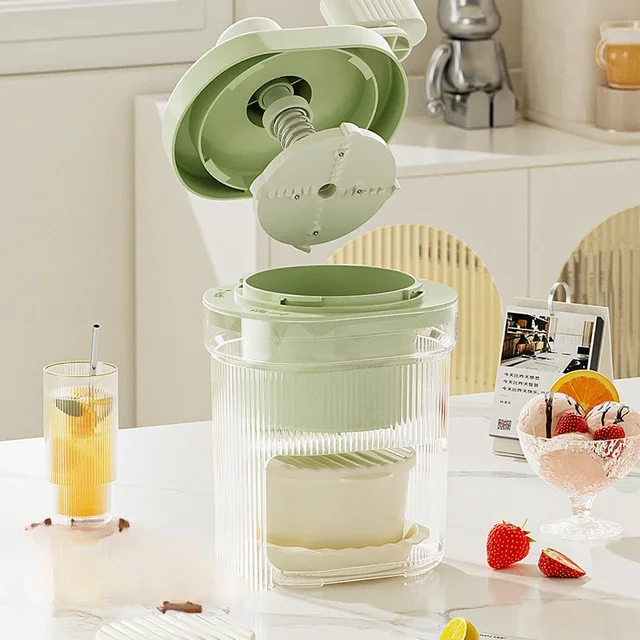 Shaved Ice Machine Small Manual Ice Crusher Home Hand-cranked Machine Making Smoothie Machine Suitable for Outdoor Camping 4