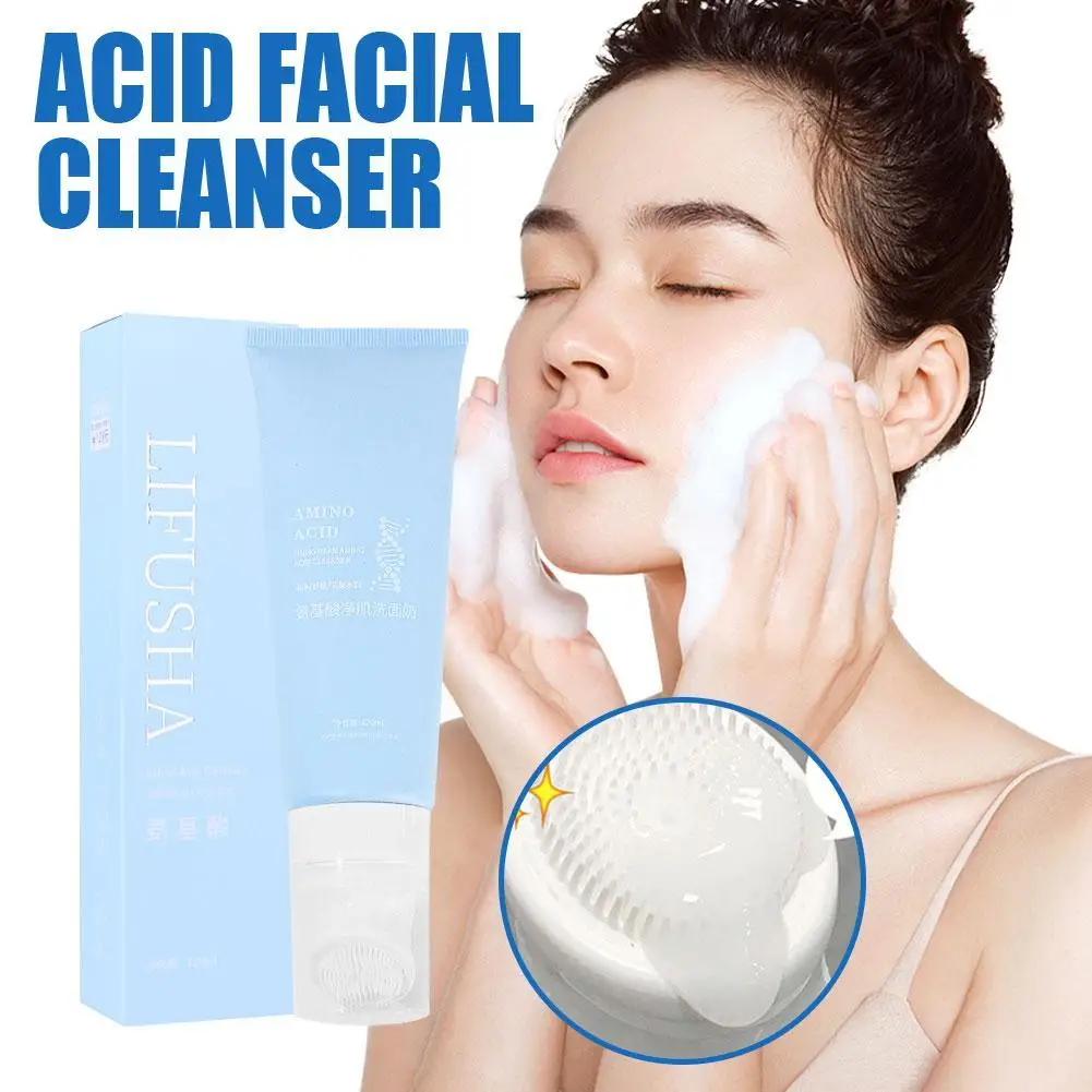 

120ml Facial Cleanser Amino Acid Gentle Cleansing Mousse Cleanser Control Facial Moisturizing Care Deep Skin Unclog Oil Cleansin
