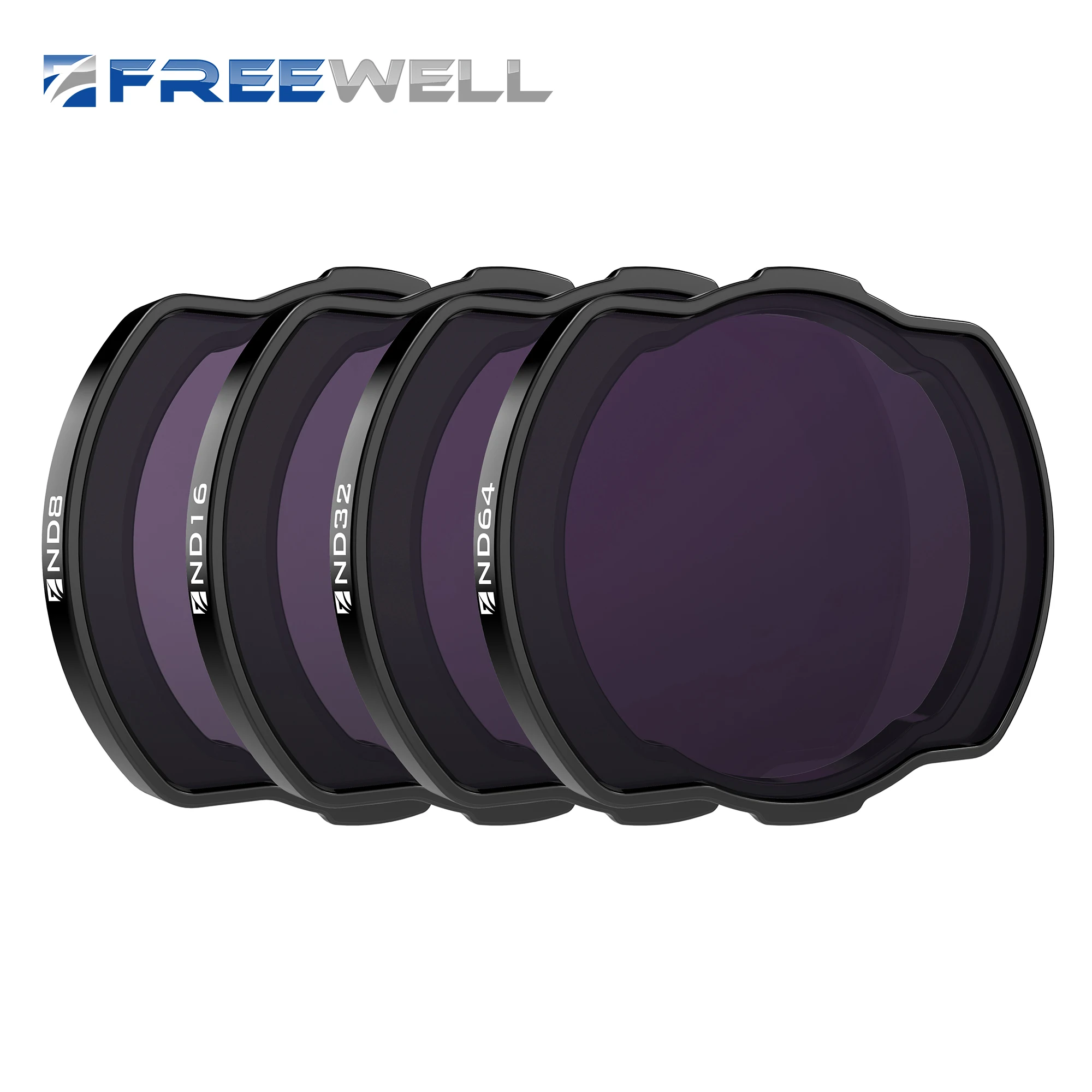 Freewell Standard Day – 4Pack ND8, ND16, ND32, ND64 Filters Compatible with DJI Avata Drone/O3 Air Unit