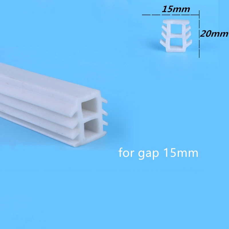 

Silicone Rubber Strip for Solar Photovoltaic Bracket Metal Cable Trench Cover Monocrystalline Solar Panel Sealing 20x15mm White