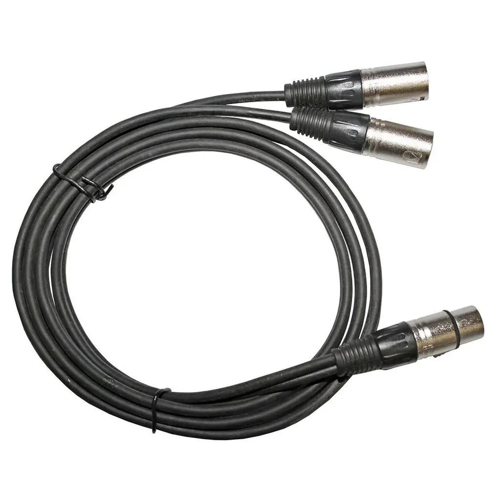 

Durable Useful 1FT Super Long Flexible XLRs Pin 1 Female To Dual 2 Male Microphone Cable Audio Adaptor Cord