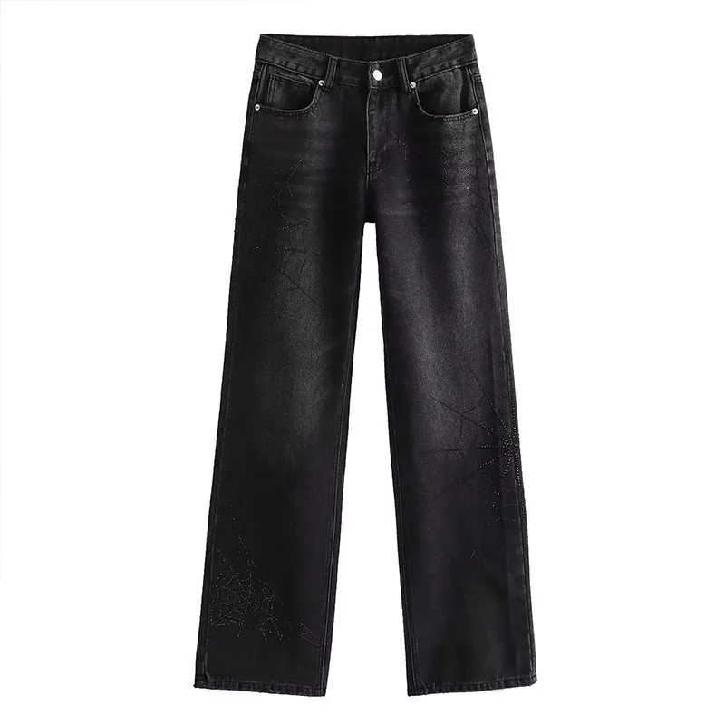 

Autumn Women's Trousers 2023 New Casual Mid-Waist Wide Leg Jeans Fashion Loose Jeans Pant