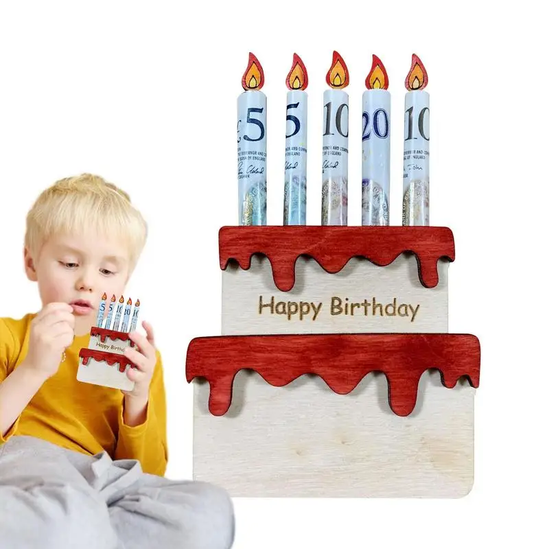

Birthday Money Gift Card Holder Wooden Cash Holder Money Holders For Wedding Party Decoration Congratulations And Anniversary Da