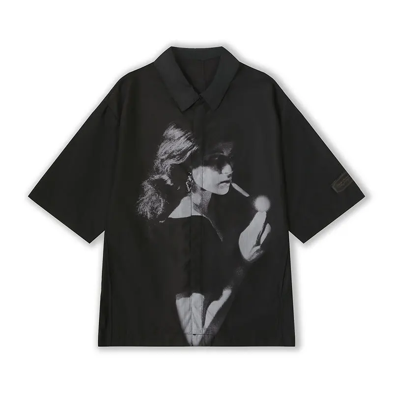 

New 2022 Men luxurious Undercover CINDYSHERMAN Beauty Fashion cotton Casual Shirts Shirt high Pocket Short-sleeves S XL #R011