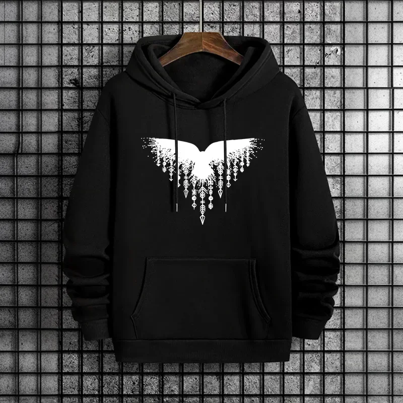 Mens Hoodie 2025 Urban Streetwear Fashion Hooded Sweatshirt Male Trendy Casual Street Style Autumn Winter Pullover - 5