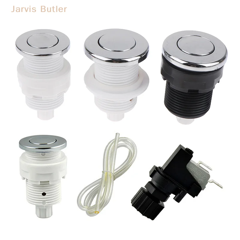 Pneumatic Switch On Off Push Button 28/32/34mm For Bathtub Spa Waste Garbage Disposal Whirlpool