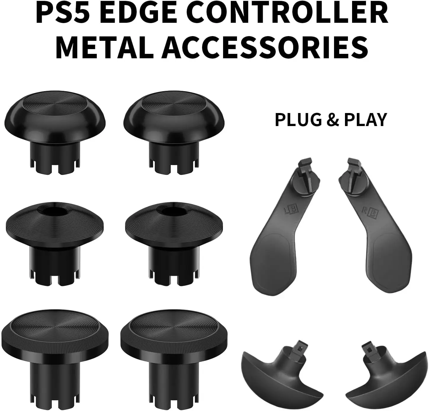 Levette In Metallo Per Controller Edge Ps5, 4 Paddle Posteriori Trigger Pulsanti Di Ricambio Per Controller Dualsense Ps5, 14 In 1 Acc