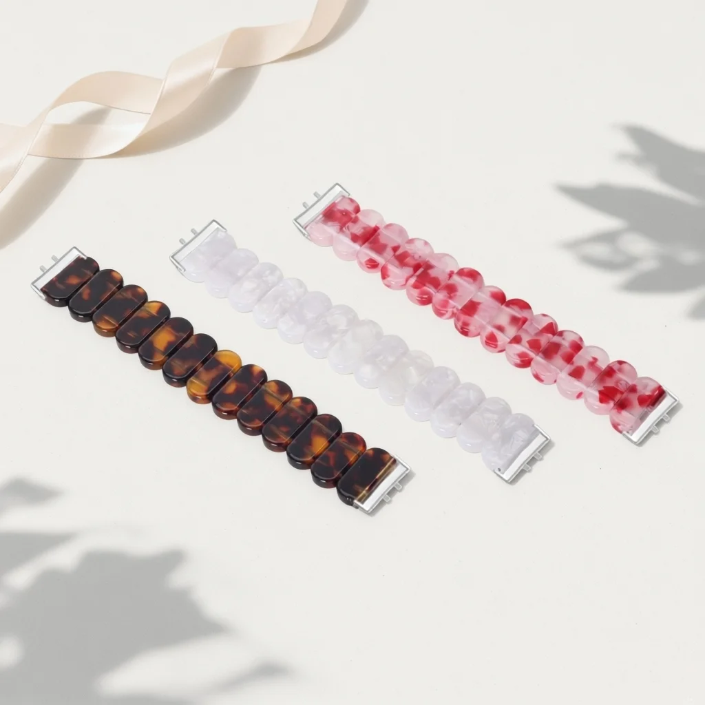 Elegant Resin Beaded Bracelet Strap