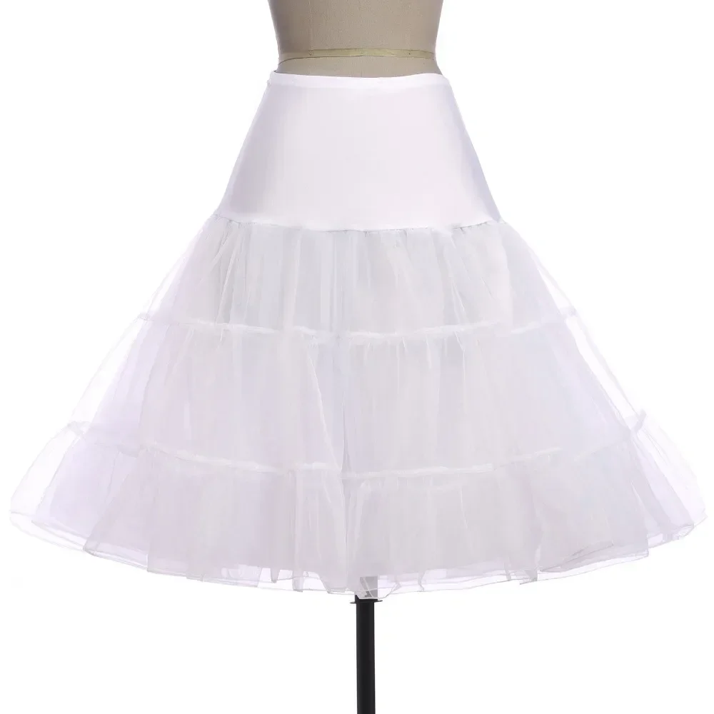 Short Wedding Petticoat 3 Layers Puffy Tulle Cosplay Woman Underskirt 65CM Knee Length Evening Tutu