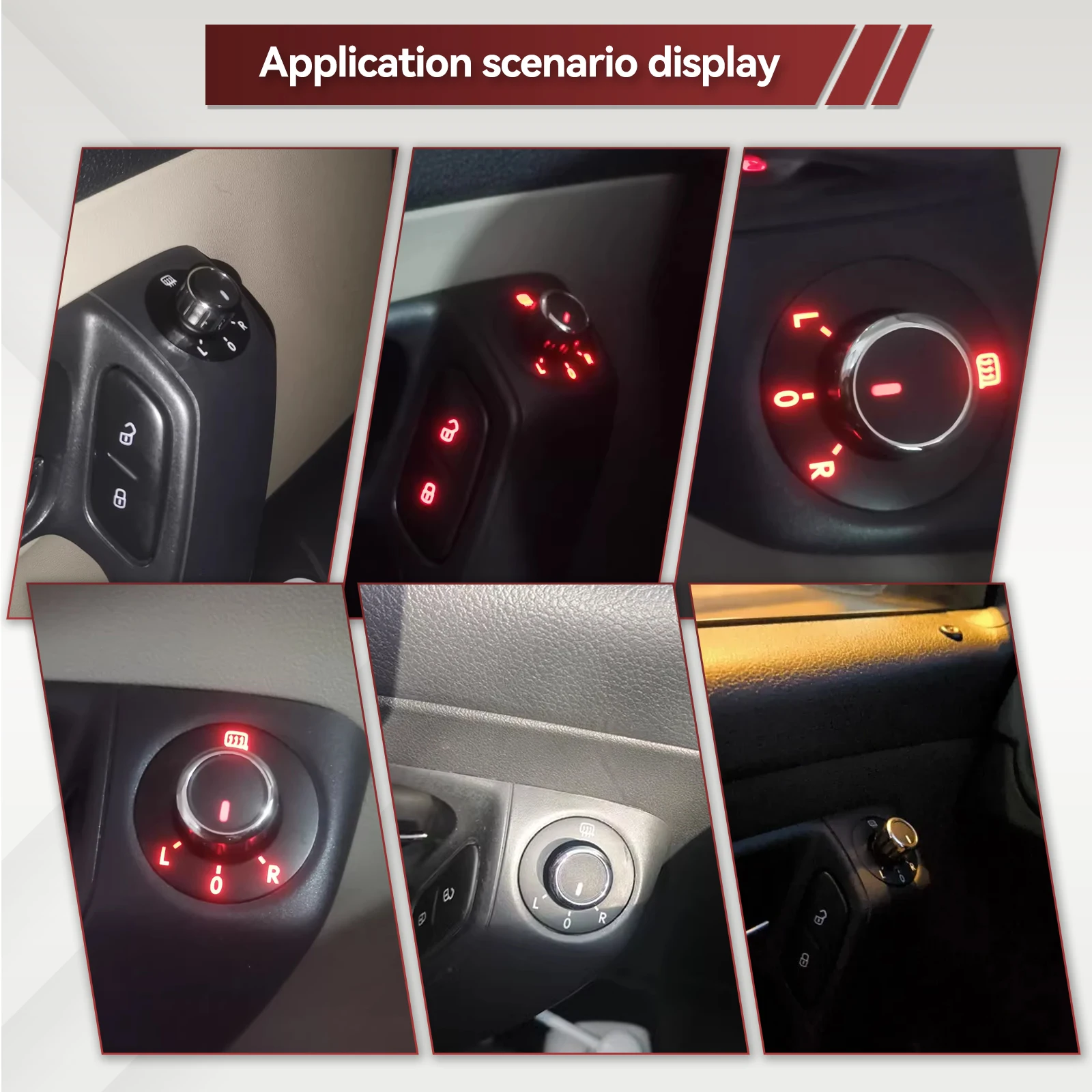 Elektrische Auto Rückspiegel Einstellen Schalter Knopf Regler Taste für Volkswagen VW POLO 6R 6C 2010-2017 Fließheck 6RD 959565 B – Detail 6