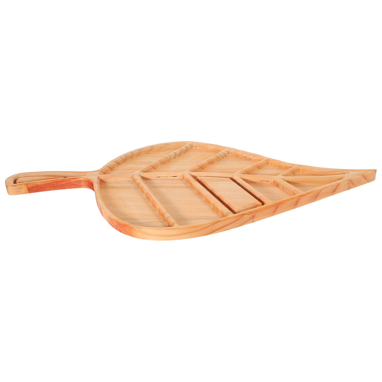 

Leaf Shape Wood Serving Plate Cake Dessert Dish Tabletop Wood Catering Plate Sushi Holder