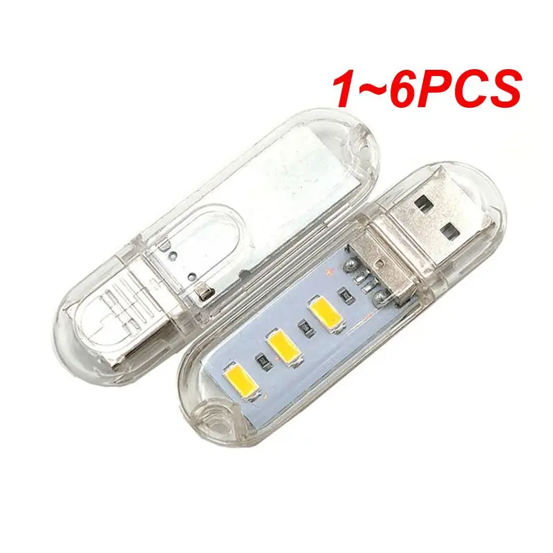 

1-6 шт., портативная Светодиодная лампа с Usb-зарядкой