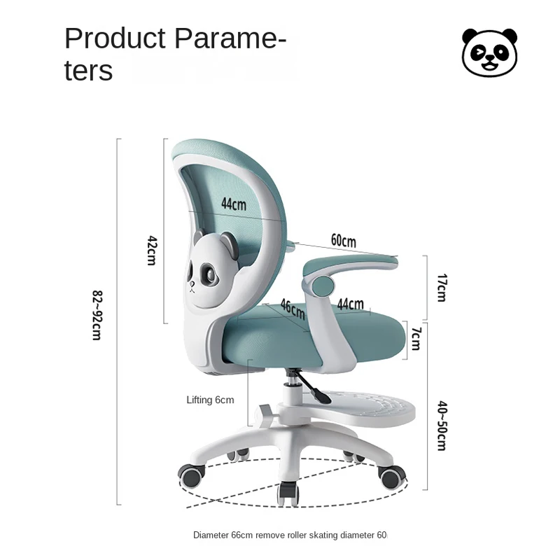 Children's Study Chair to Correct Sitting Posture of Primary School Students can Lift the Seat HomeBackrest Desk Writing Chair 6