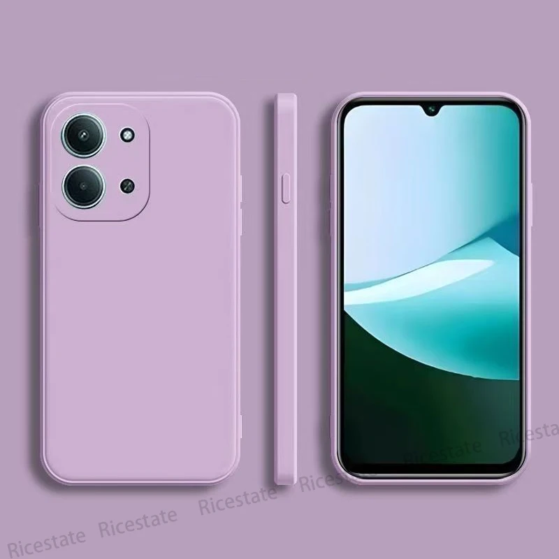 Square Liquid Silicone Protective Phone Case Cover