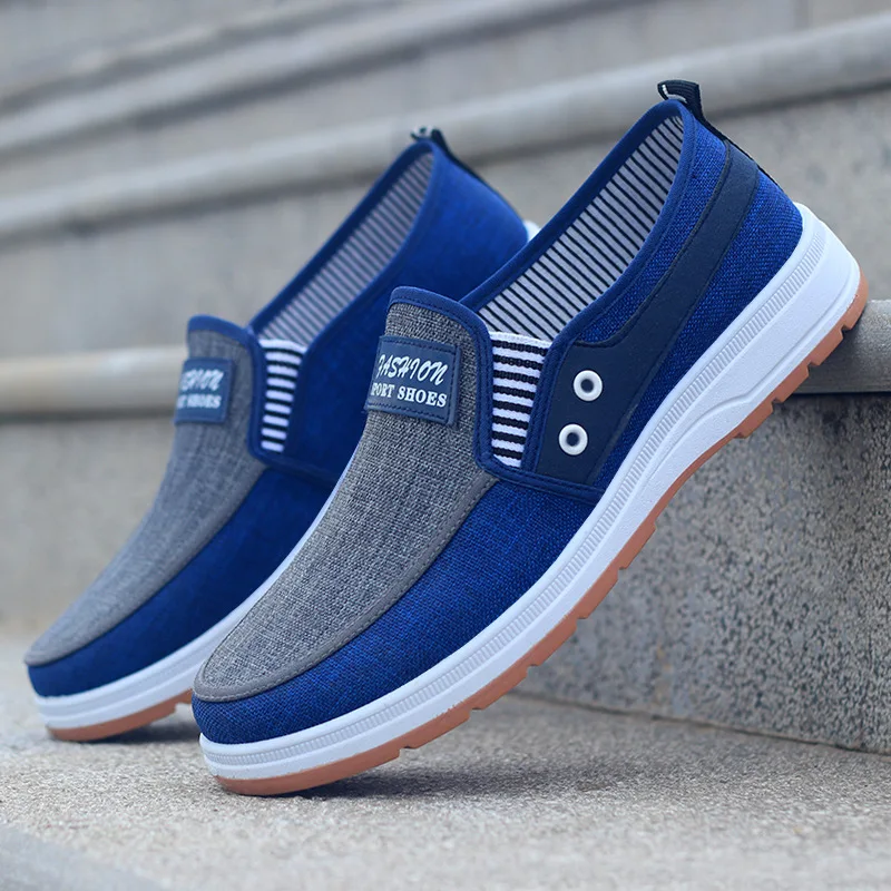 

Men's casual canvas shoes, youth fashion sports shoes, summer breathable work shoes, anti slip and comfortable tennis shoes
