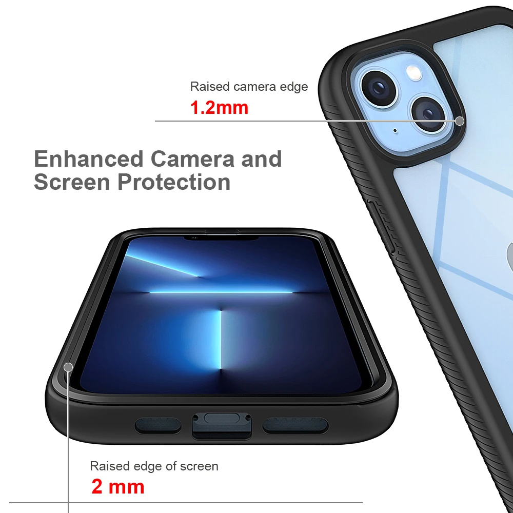 Hybrid Rugged Armor Shockproof Transparent Acrylic Back Case