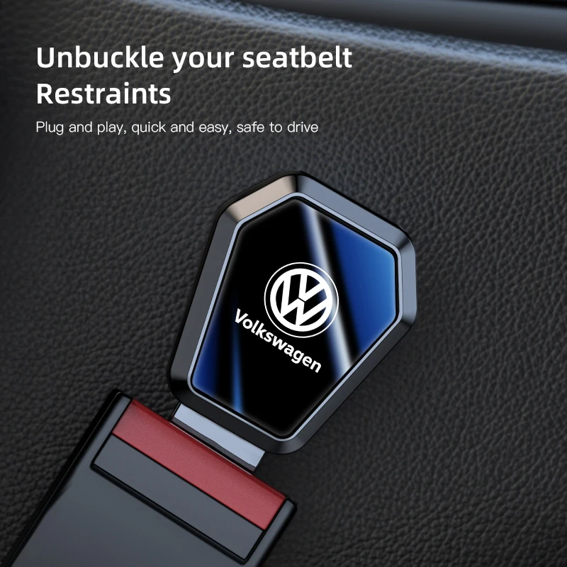 Car Seat Belt Clip Extender Safety Seatbelt Extension Plug For Volkswagen GTI Golf 6 7 8 Polo VW R-Line CC Passat Tiguan T-ROC