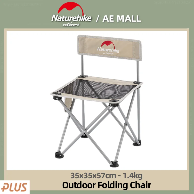 

Naturehike Folding Camping Chair Outdoor Portable Comfortable Breathable Cotton Backrest Chair Lightweight Beach Fishing Chairs