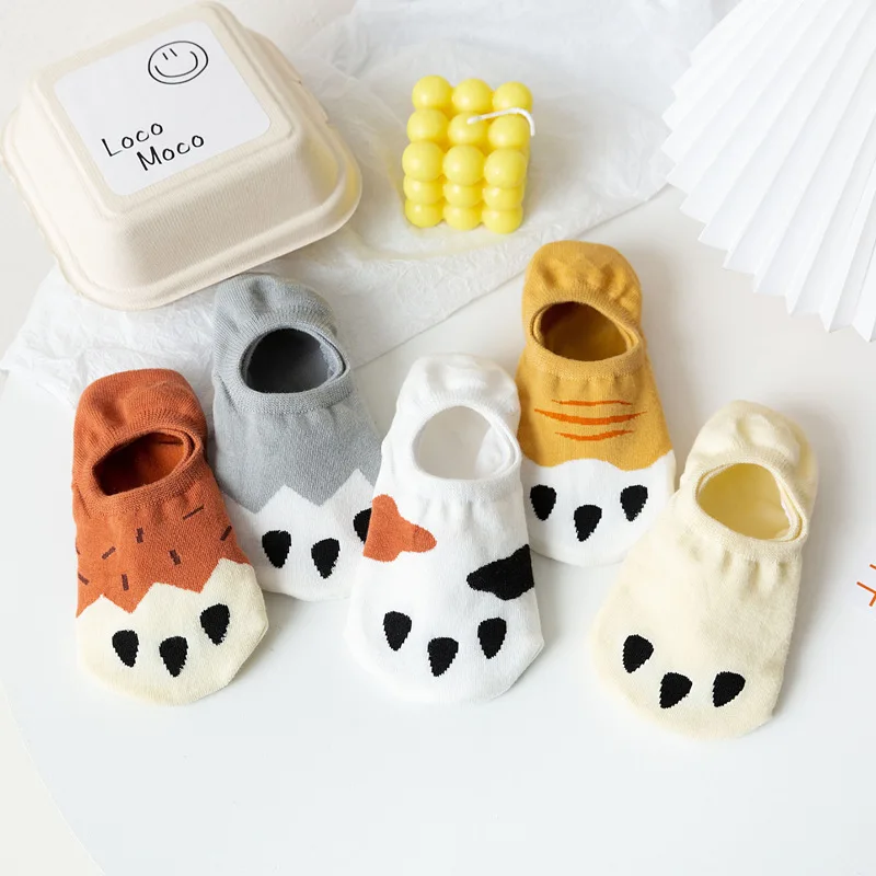 5 Pairs of Spring WOMEN'S Boat Socks for Summer Leisure, Sweat Wicking, Comfortable, Lightweight and Breathable