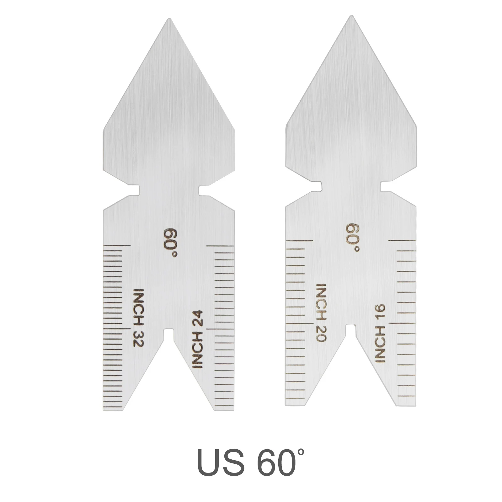 3pcs Fishtail Whitworth/US/미터 각도 각도 템플릿 센터 게이지 나사 스레드 피치 커팅 게이지 측정 도구 세트