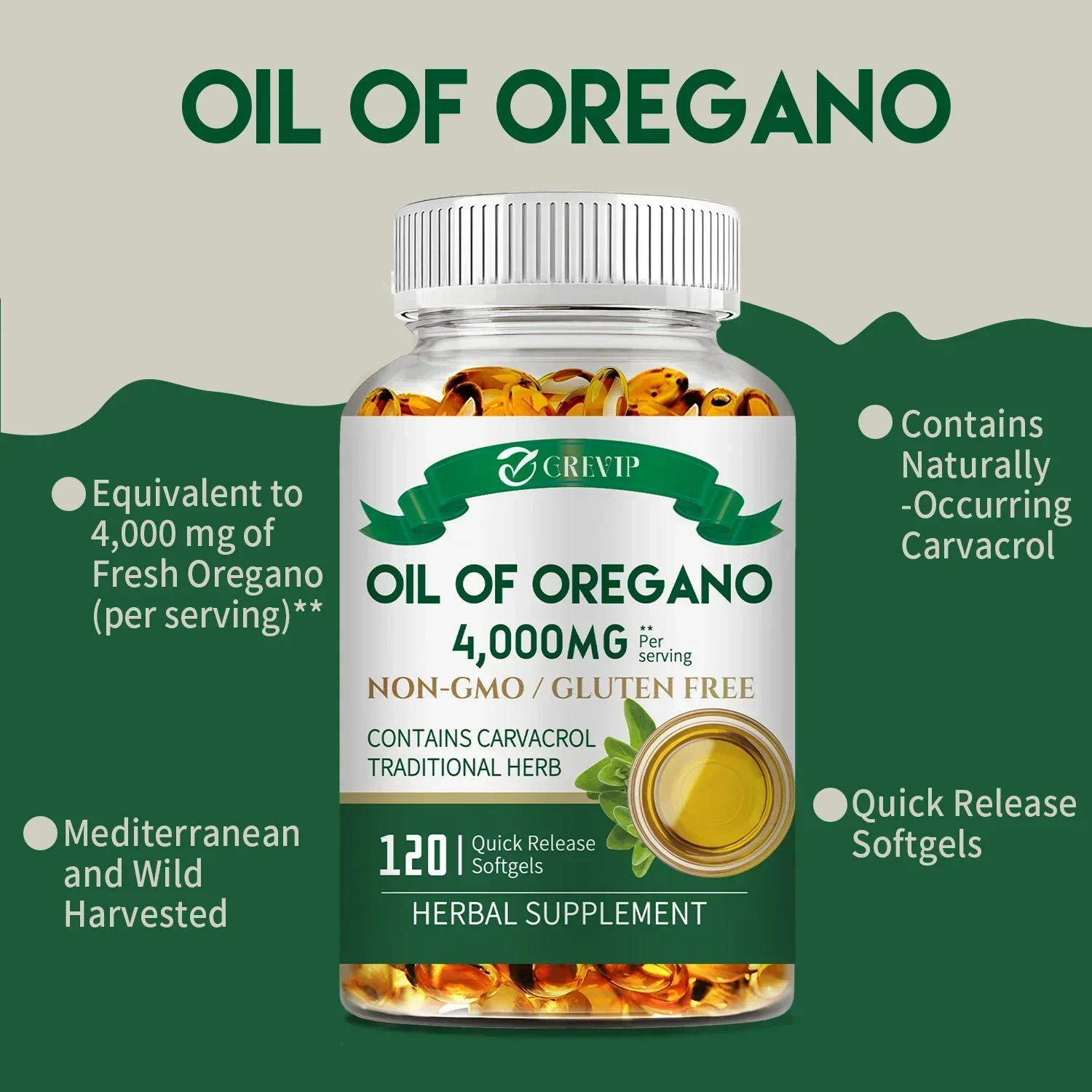 Oil of Oregano For Immune Kidney Health Anti inflammatory Relieves Bloating